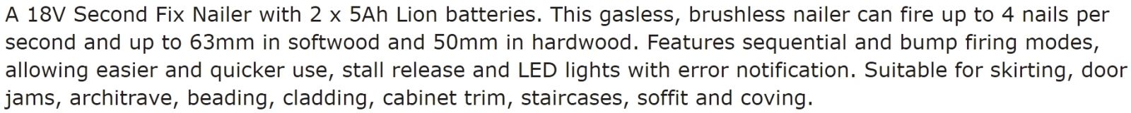 אקדח מסמרים מקצועי נטען DEWALT DCN660 DCN660P2